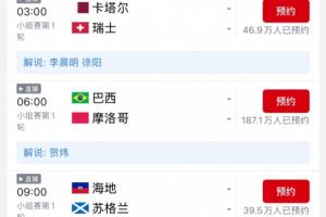加纳vs巴掌马-1-传统豪门首登场！贺炜明晨解说巴西vs摩洛哥，本场预约已超180万