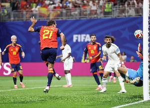 新西兰vs埃及-3-奥亚萨瓦尔3分钟2球，奥尔莫助攻，西班牙3-0领先沙特